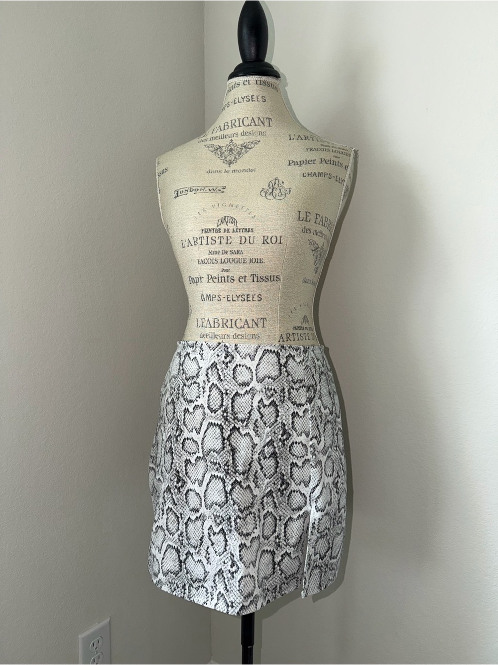 Snake Print Skirt